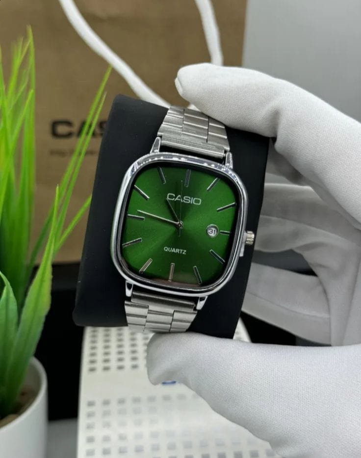 ساعة كاسيو فينتج خضراء-Casio Vintage Green Watch